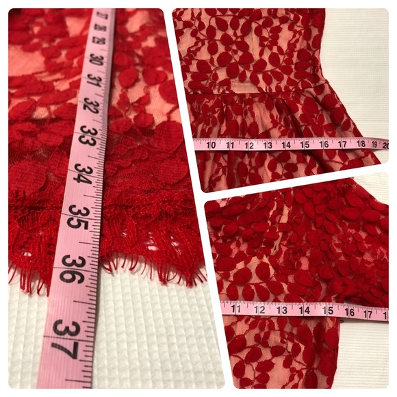 Free People Red Lace Dress-a7 - Picture 6 of 8